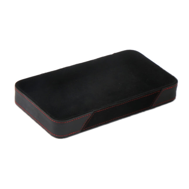 Car Multifunctional Dashboard Armrest Box Water Cup Storage Box, Large Brown, Small Black