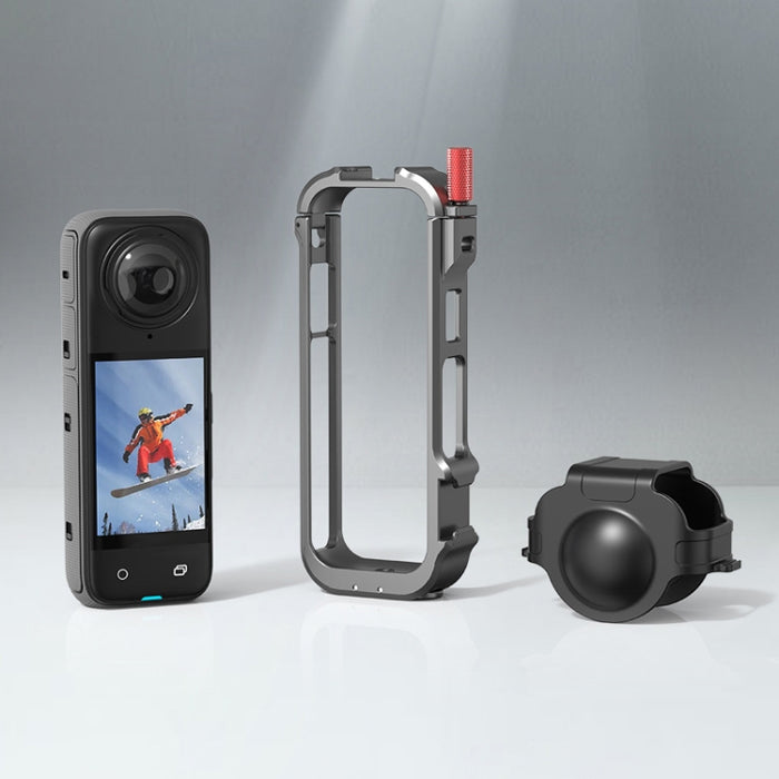 Für Insta360 X4 Metall Rahmen Action Kamera Kaninchen Käfig Erweiterung Halterung, Metall Rahmen