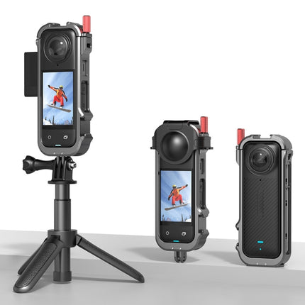 Soporte de expansión de jaula de conejo para cámara de acción con marco de metal Insta360 X4, marco de metal