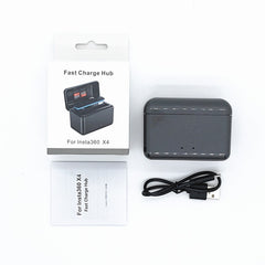 For Insta360 X4 Charging Hub Battery Charging Box