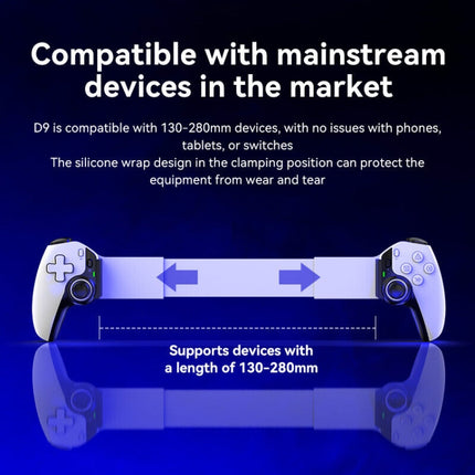 D9 Wireless Phone Stretching Game Controller For Switch / PS3 / PS4, Black, White, Blue, Red