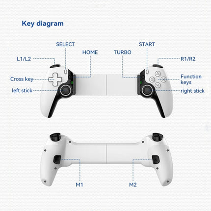D9 Wireless Phone Stretching Game Controller For Switch / PS3 / PS4, Black, White, Blue, Red