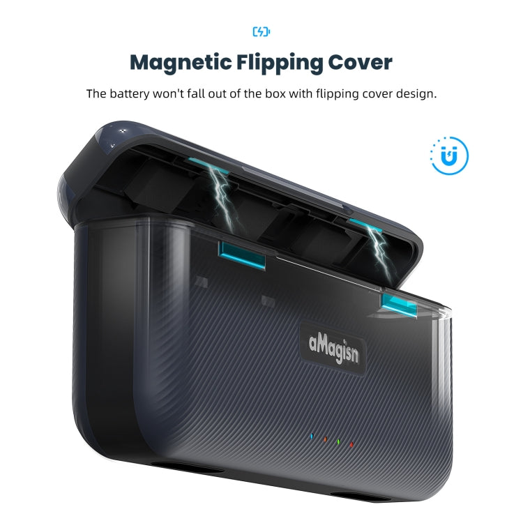 For DJI Action 4 / 3 aMagisn Fast Charge Charging Box Charger Sports Camera Accessories, For DJI Action 4 / 3