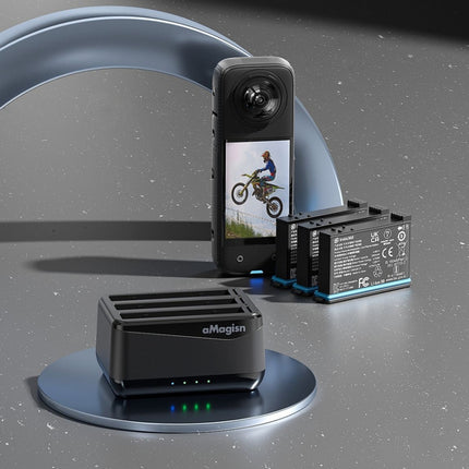 Für Insta360 X4 AMagisn Batterie Ladegerät Lade Sitz Kamera Zubehör, Für Insta360 X4