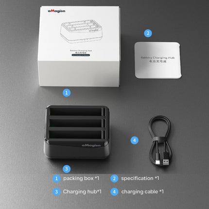 Für Insta360 X4 AMagisn Batterie Ladegerät Lade Sitz Kamera Zubehör, Für Insta360 X4