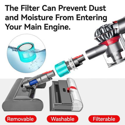 Cabezal de fregado en seco y húmedo para aspiradora Dyson V7 V8 V10 V11 V15