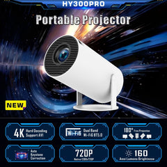 HY300 PRO Smart-Projektor Android 11.0-System 120 Lumen tragbarer Projektor, EU-Stecker, US-Stecker, UK-Stecker, AU-Stecker