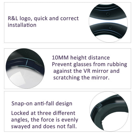 For Meta Quest 3 VR Glasses Lens Protector Frame to Prevent Your Glasses from Scratching VR Lenses