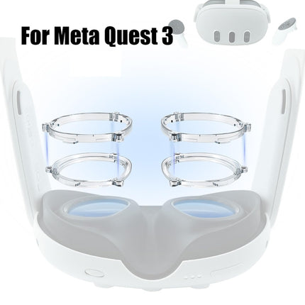 Für Meta Quest 3 VR magnetischer Brillenrahmen, L&amp;R-Rahmen transparent, Anti-Blaulicht-Linse + Rahmen transparent, L&amp;R-Rahmen schwarz, Anti-Blaulicht-Linse + Rahmen schwarz