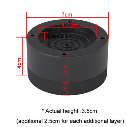 Washing Machine Base Non-Slip Heightening Fixed Shock-Absorbing Foot Pads, Black 3.5cm, Black 6cm, Black 8.5cm