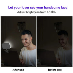 66 LEDs Selfie Fill Light Rechargeable 3 Modes Clip-on Pocket Light For Phone, Laptop, Tablet Meeting, 66 LEDs  White, 66 LEDs  Black