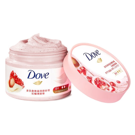Dove Body Scrub Gentle Moisturizing Cleansing Exfoliating Body Polish, 298g Pomegranate Scent, 298g Cherry Scent, 298g Coconut Flavor