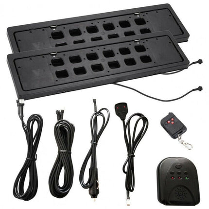 EU Standard Front Rear Car License Plate Flip Blind Protective Cover