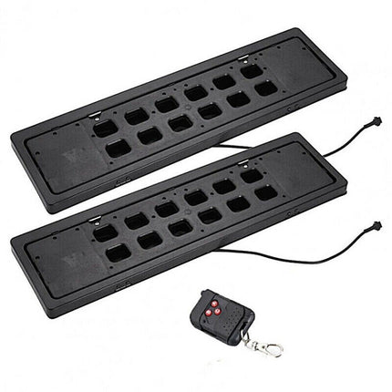 EU Standard Front Rear Car License Plate Flip Blind Protective Cover