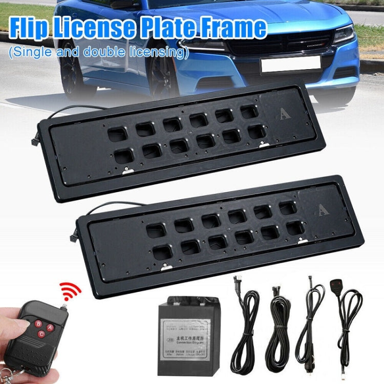 EU Standard Front Rear Car License Plate Flip Blind Protective Cover