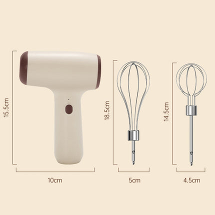 Wireless Mini Handheld Multi-Function Electric Stirring Mixer, Single Stick Khaki, Single Stick Beige, Double Stick Khaki, Double Stick Beige
