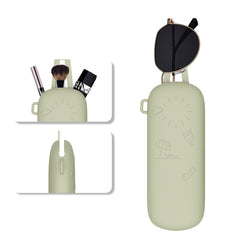 Magnetic Portable With Lanyard Sunglasses Protective Case Silicone Eyeglasses Storage Bag