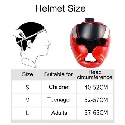 Sparring Boxing Helmet Thai Combat Competition Heads Protection Cover, S, M, L