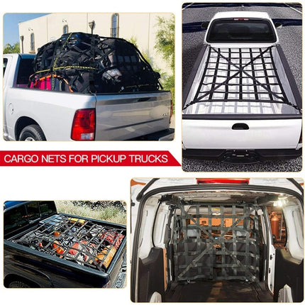 Truck Bed Cargo Net Pickup Bed Netting Strap, 127x106cm, 167x127cm, 208x127cm