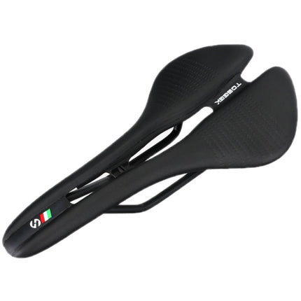 TOSEEK Mountain Bike Saddle Road Bicycle Seat Accessories, Black, Red, Black Red, Black Yellow