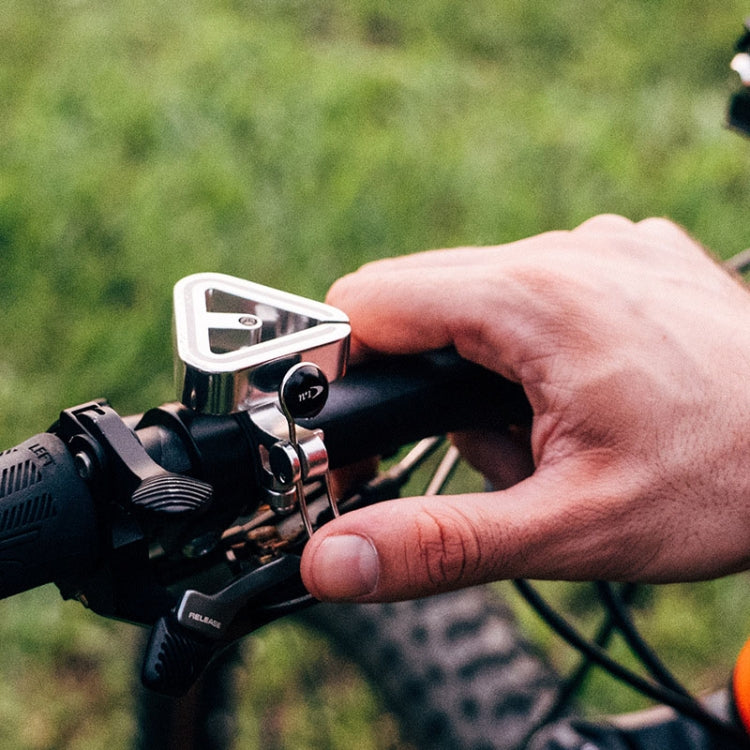 N+1 Mountain Bike Bell Universal Triangle Copper Bell, Clip Ring Black, Clip Ring Silver, Rubber Band Black, Rubber Band Silver