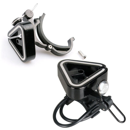 N+1 Mountain Bike Bell Universal Triangle Copper Bell, Clip Ring Silver, Rubber Band Black, Rubber Band Silver