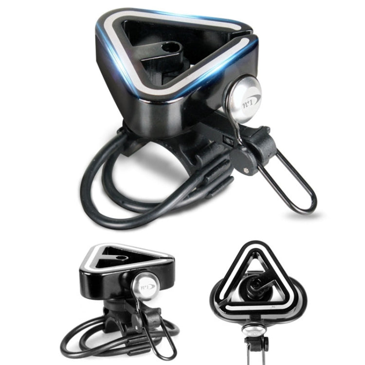 N+1 Mountain Bike Bell Universal Triangle Copper Bell, Clip Ring Black, Clip Ring Silver, Rubber Band Black, Rubber Band Silver