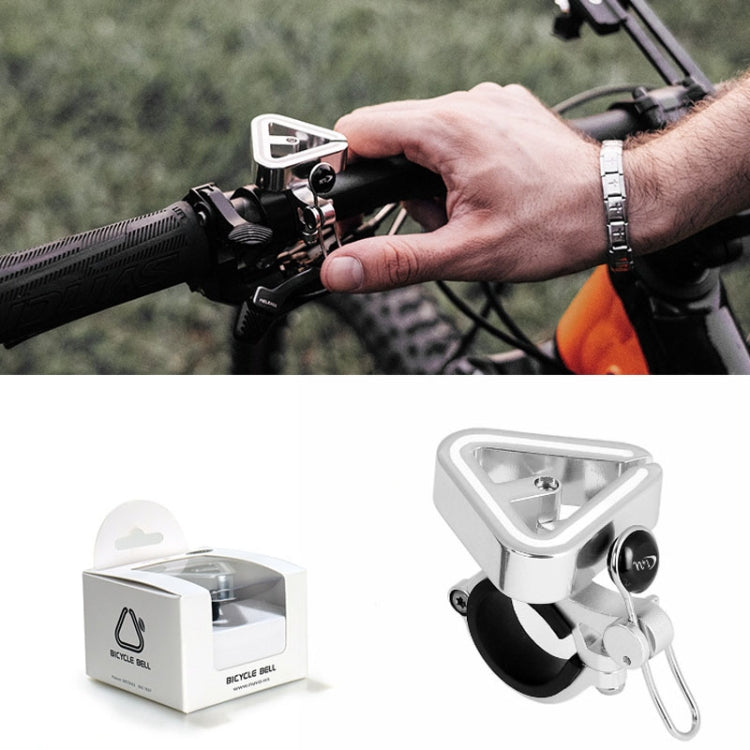 N+1 Mountain Bike Bell Universal Triangle Copper Bell, Clip Ring Black, Clip Ring Silver, Rubber Band Black, Rubber Band Silver