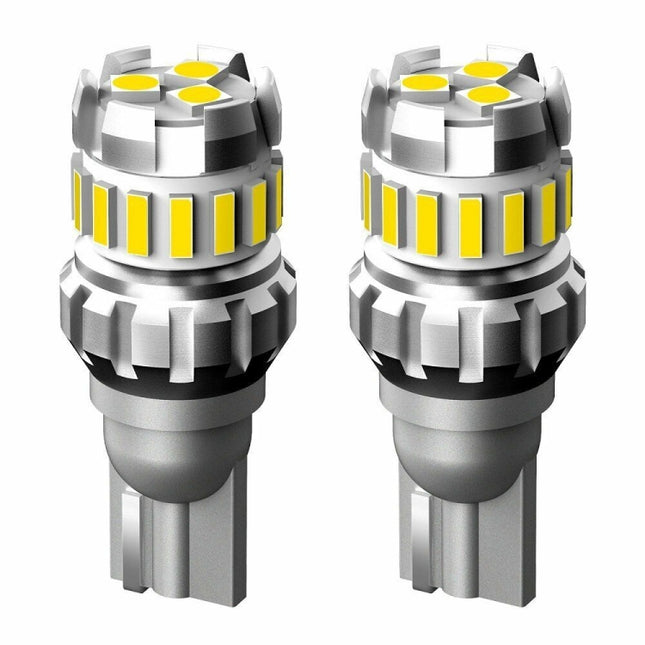 2pcs T10 3030+4014 18LED Constant Current Decoder Indicator Light Reversing Light, T10 (White)