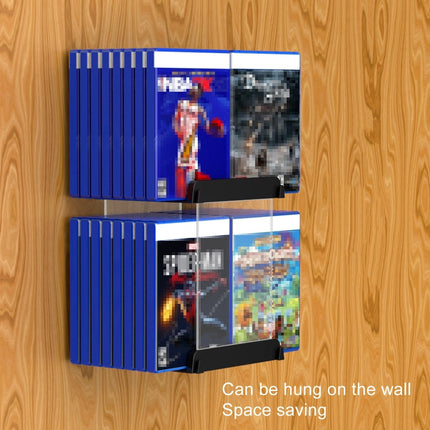 Game Card CD Disk Storage Bracket Wall Mounted Storage CD Case, 32 sheets