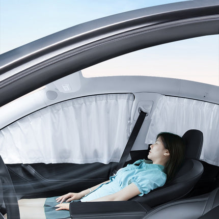 Car Side Window Privacy Sun Protection Curtain, For Tesla Model Y 4pcs White, For Tesla Model Y 4pcs Black, For Tesla Model 3 4pcs White, For Tesla Model 3 4pcs Black