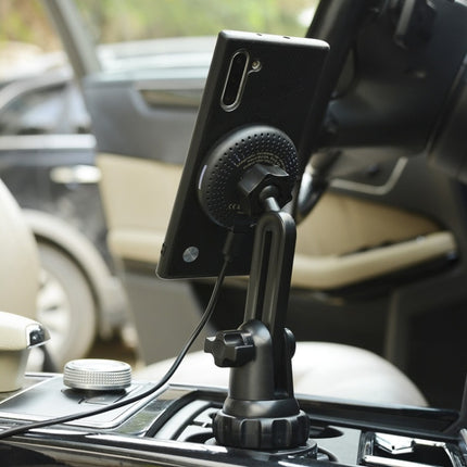 Car Water Cup Holder MagSafe Wireless Charging Bracket, Black