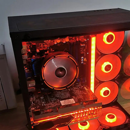 COOLMOON CPU Cooler Desktop Computer Auto Color Change Multi-Platform Mute Cooling Fan, CM-BF-RGB