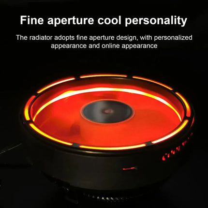 COOLMOON CPU Cooler Desktop Computer Auto Color Change Multi-Platform Mute Cooling Fan, CM-BF-RGB