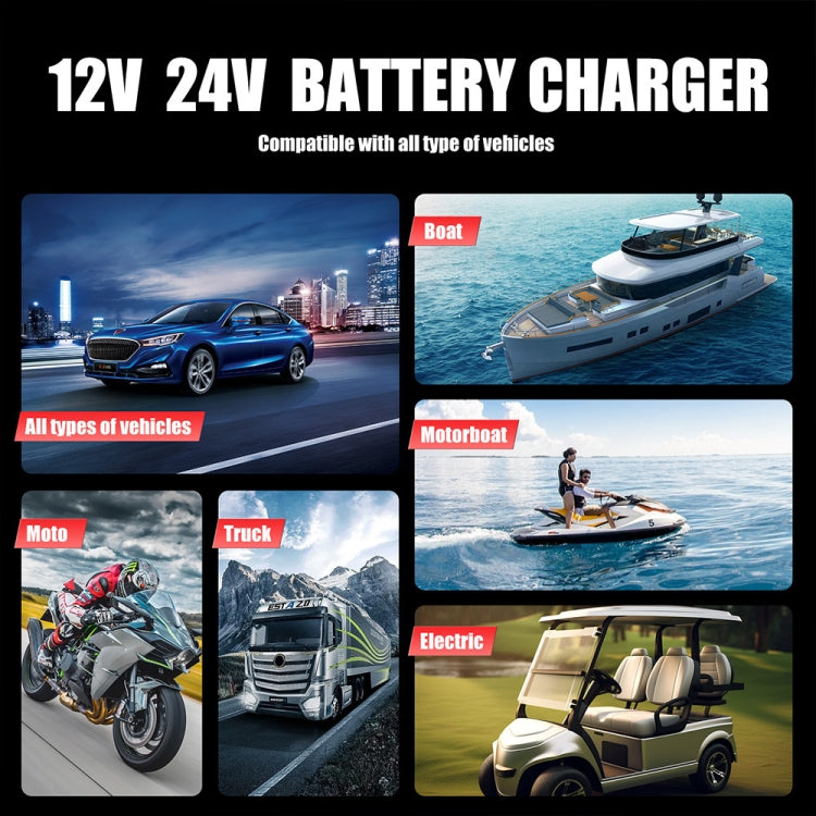 FOXSUR 25A 12V/24V Portable High-Power Car Ship Motorcycle Charger