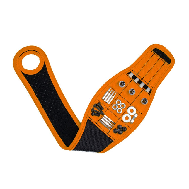 Thumb Wrap Magnetic Metal Accessory Tool Storage Strap, Orange, Blue, Yellow