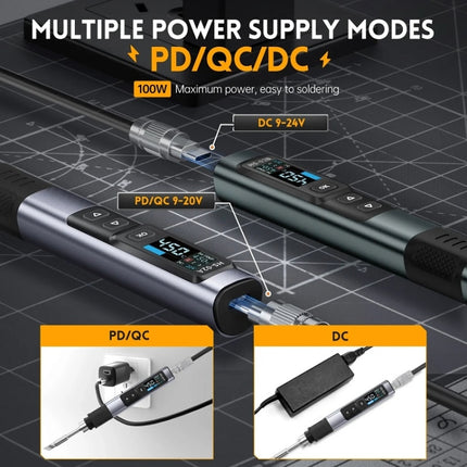 FNIRSI Portable Constant Temperature Soldering Iron Set, HS-02A Standard-B Round Tip, HS-02A Standard 6 Head, HS-02B Standard K, HS-02B Standard 3 Head