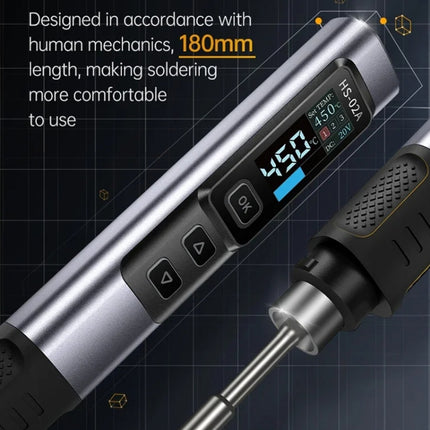 FNIRSI Portable Constant Temperature Soldering Iron Set, HS-02A Standard-B Round Tip, HS-02A Standard 6 Head, HS-02B Standard K, HS-02B Standard 3 Head