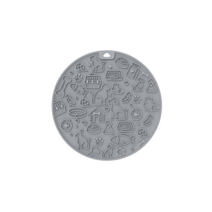 7 Inch Pet Licking Mat with Suction Cups Non-Slip Slow Feeding Mat for Dogs & Cats, Grey, Mint Color, Blue
