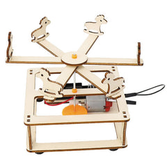 Electrical Carousel Assembly Model Children DIY Science Technology Production Homemade Toy, Electrical Carousel