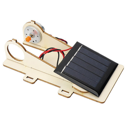 Solar Car DIY Wooden Assembly Children Educational Toy Science Technology Creator Work