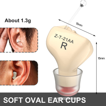 1pair  Invisible In-Ear Hearing Aid Sound Amplifier For The Elderly And Hearing Impaired, 1pair Black, 1pair Skin, 1pair Red and Blue