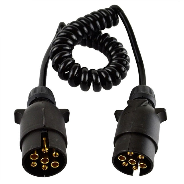 European 7 Pin 12 Volt Car Trailer Connector With Wire, 1101