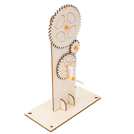 Gear Triple Action Physics Experiment Variable Speed Transmission Material Kit Kids Puzzle Toy, Gear Triple Action