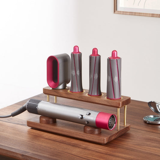 Soporte organizador para encimera de almacenamiento Dyson Airwrap en color nogal, nogal