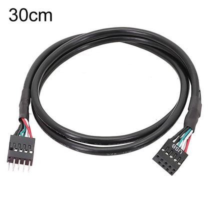 Motherboard 9Pin USB2.0 Extension Cable 26AWG Double Shielded Cord, 20cm, 30cm, 50cm, 60cm