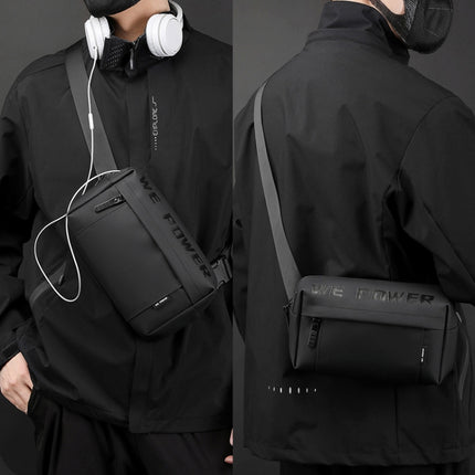WEPOWER Men Casual Single Shoulder Crossbody Bag Functional Style Chest Bag
