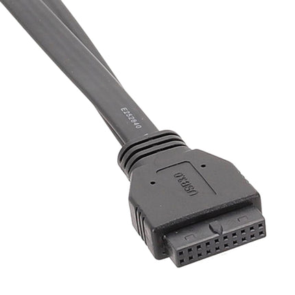 Motherboard USB3.0 Panel Cable Front 19Pin To Dual-Port A Female Data Flat Cable, 30cm, 50cm, 80cm