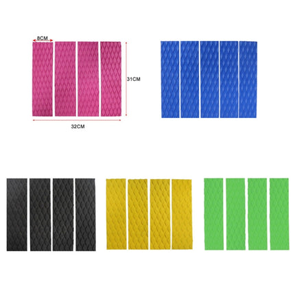 4pcs /Set EVA Shortboard Surfboard Diamond Anti-skid Pad, Pink, Blue, Black, Yellow, Green