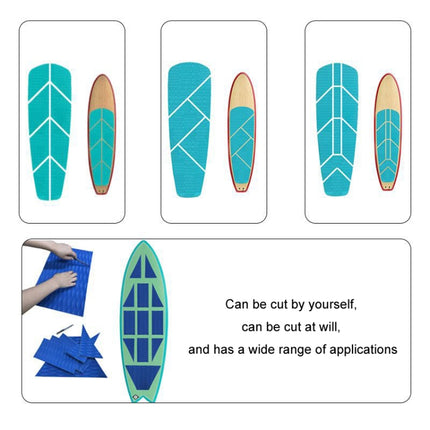 4pcs /Set EVA Surfboard Anti-Skid Pads Kayak Foot Pads, Black, Blue, Green, Orange